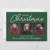 MERRY CHRISTMAS | Voeg je foto's toe Kaart (Voorkant)