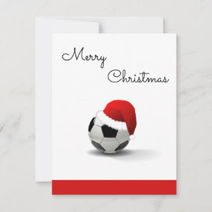 merry Christmas voetbalclub/soccer lover Feestdagenkaart
