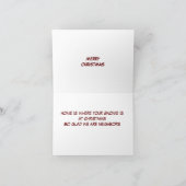**MERRY CHRISTMAS VOISIN** CARTE D'HUMOUR GNOME (Intérieur)