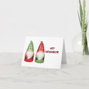**MERRY CHRISTMAS VOISIN** CARTE D'HUMOUR GNOME