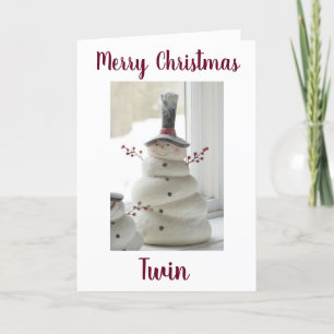 MERRY CHRISTMAS VOOR MIJN ***TWIN *** FEESTDAGEN KAART