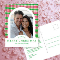 MERRY CHRISTMAS Waterverf Plaid CUSTOM Arch FOTO