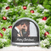 Merry Christmas Wedding Double Photo (black/white) (Noël)