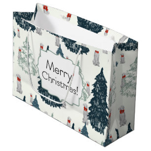 MERRY CHRISTMAS WEIM TREES GIFT BAG LARGE CADEAUTASJE
