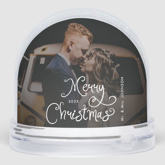 Merry Christmas Whimsical Script  Custom Photo  (Arrière)