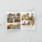 Merry Christmas Whimsical Script Family 12 Photos Feestdagen Kaart (Binnen)