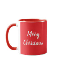 Merry Christmas White Script Minimalist 