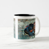 Merry Christmas Wild Turkey Mug à deux tons (Devant droit)