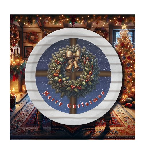 Merry Christmas Window Krans Papier Bord