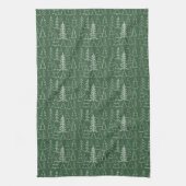 MERRY CHRISTMAS | Winter Pine Forest Kitchen Towel Theedoek (Verticaal)
