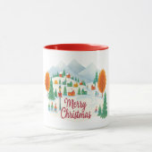 Merry Christmas – Winter Village Holiday Comb mug Mok (Midden)