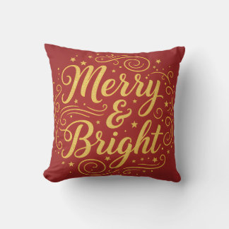 Merry Christmas Wishes to Brighten | Throw Pillow Kussen