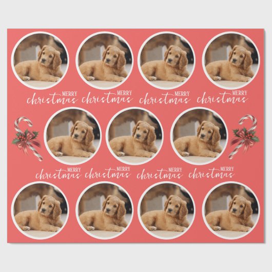 Merry Christmas with One Circle Photo Cadeaupapier (Vlak)