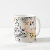 Merry Christmas with Winter Reindeer holiday gift  Koffiemok (Voorkant rechts)