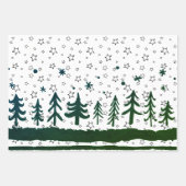 MERRY CHRISTMAS Wrapping Paper Flat Sheet Set van  (Voorkant 2)