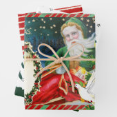 MERRY CHRISTMAS Wrapping Paper Flat Sheet Set van  (In situ)