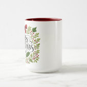 Merry Christmas Wreath Coffee Mug (Centre)