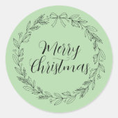 Merry Christmas wreath crest stickers and sealers (Devant)