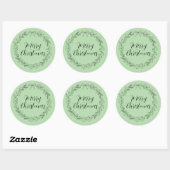 Merry Christmas wreath crest stickers and sealers (Feuille)