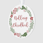 Merry Christmas Wreath écossais, Nollaig Chridheil (devant)