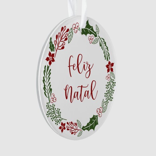 Merry Christmas Wreath, Feliz Natal (devant)