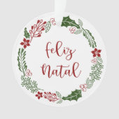 Merry Christmas Wreath, Feliz Natal (devant)