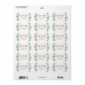 Merry Christmas Wreath Handgeschreven scriptadres Etiket (Full Sheet)