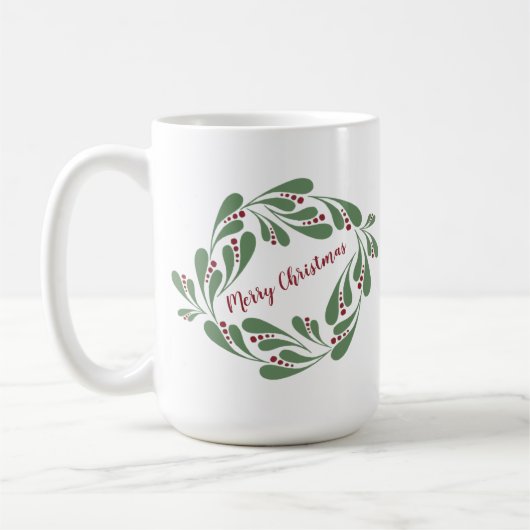 Merry Christmas Wreath - Mug (Gauche)