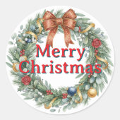 Merry Christmas wreath stickers and sealers (Devant)