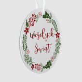 Merry Christmas Wreath, Wesołych świąt polonais (devant)