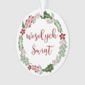 Merry Christmas Wreath, Wesołych świąt polonais (devant)