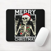 Merry Christmas Xmas Skull Skeleton Funny Men Wome Muismat (Met muis)