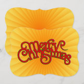 MERRY CHRISTMAS - Xmas tekstontwerp Feestdagenkaart (Voorkant / Achterkant)
