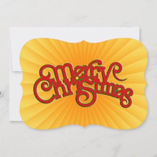 MERRY CHRISTMAS - Xmas tekstontwerp Feestdagenkaart (Voorkant)