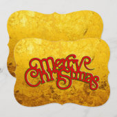 MERRY CHRISTMAS -  Xmas tekstontwerp Feestdagenkaart (Voorkant / Achterkant)