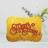 MERRY CHRISTMAS -  Xmas tekstontwerp Feestdagenkaart (Staand voorkant)