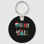 Merry Christmas Y’all Southern Christmas Tree Girl Sleutelhanger (Voorkant)