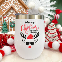 Merry Christmas Ya Filthy Animal Funny Reindeer