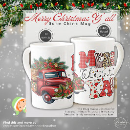 Merry Christmas Y'all Bone China Mok
