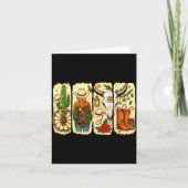 Merry Christmas Y'all Western Country Howdy Cowgir Kaart (Voorkant)