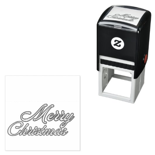 Merry Christmas Zelfinktende Stempel (In situ)