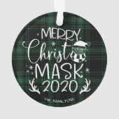 Merry ChristMask 2020 Cute Funny Covid Green (dos)