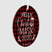 Merry ChristMask 2020 Schattigee Grappige Covid Ornament (voorkant)