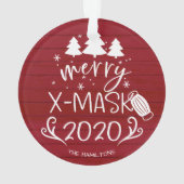 Merry ChristMask Funny 2020 Covid Pandemic Red (dos)