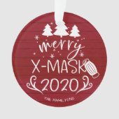 Merry ChristMask Funny 2020 Covid Pandemic Red Ornament (voorkant)