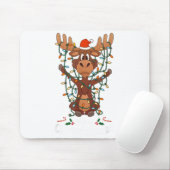 Merry Christmoose Christmas Mooses Xmas Tree Light Muismat (Met muis)