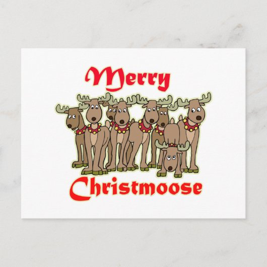 Merry Christmoose Feestdagenkaart (Voorkant)