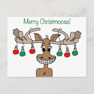 Merry Christmoose Festive Holiday Briefkaart