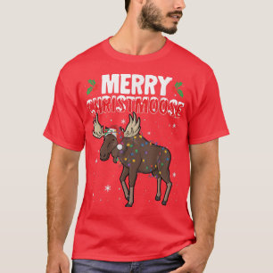 Merry Christmoose Funny Kerstmis Moose Kerstmis T-shirt