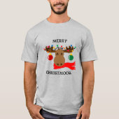 Merry Christmoose Funny Kerstmis T-shirt (Voorkant)